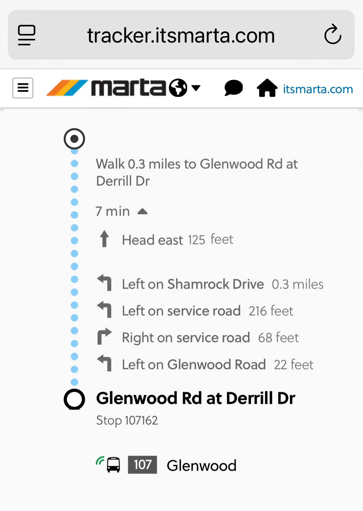 MARTA trip planner